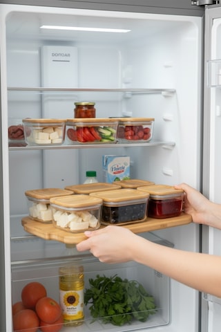 Bambum Enzo - 13 Parça Cam Kahvaltılık Bambu