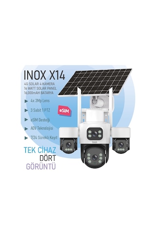 İnox Inox Digital Inox-x14 Speed Dome Full Hd 3 Mp Solar Gece Görüşlü Güvenlik Kamerası İnox Inox Digital Inox-x14 Speed Dome Full Hd 3 Mp Solar Gece Görüşlü Güvenlik Kamerası