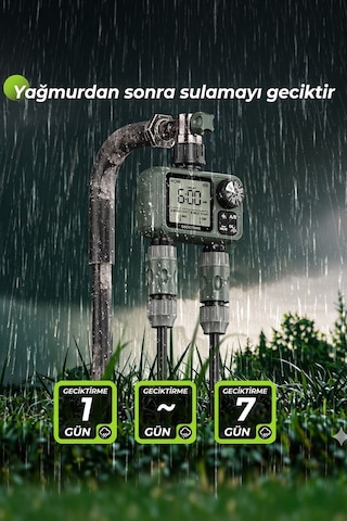 Profesyonel Otomatik Sulama Kontrol Ünitesi - Çift Çıkışlı & Manuel Modluakıllı Sulama Sistemi Ipx5