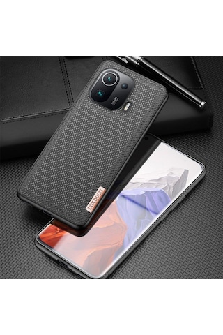 Dux Ducis Fino Serisi Xiaomi Mi 11 Pro Kilif Premium Kumas 305111124 - Renk / Gri