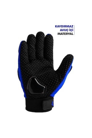 Alastor M Beden Korumalı Motosiklet Eldiveni Unisex Bisiklet Motorcu Eldiveni Mavi 113
