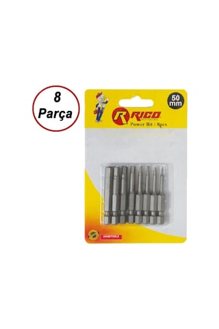 Rico 005-kk1132 Allen Alyan Bits Uç Seti 50 Mm 8 Parça