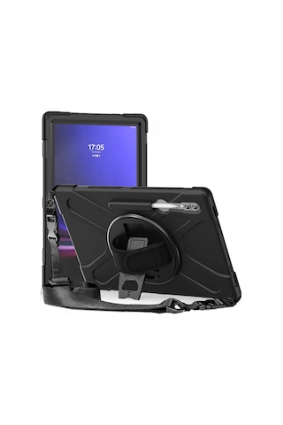 Samsung Galaxy Uyumlu S8 Ultra Sm-x900 14.6 İnç Kılıf Ultra Koruma Zırh Askılı Silikon Tablet Kılıfı