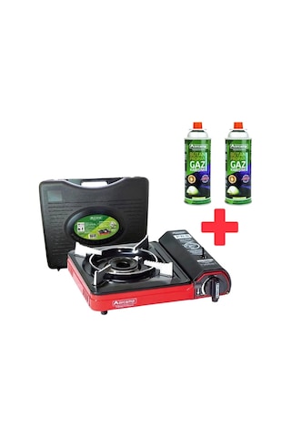 Orcamp Portatif Kamp Ocağı Kırmızı Ck-505 + 2 Orcamp 227 Gram Gaz Kartuşu Kırmızı Orcamp Portatif Kamp Ocağı Kırmızı Ck-505 + 2 Orcamp 227 Gram Gaz Kartuşu Kırmızı