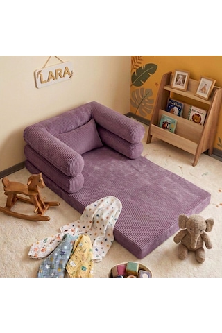 Miniwood Montessori Yatak Oyun Alanlı Bebek Yer Yatağı Sünger Çocuk Karyola 96 x 150 CM