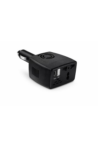 12v Araç İnvertörü 220v Priz Çevirici + Usb + Type-c 150w