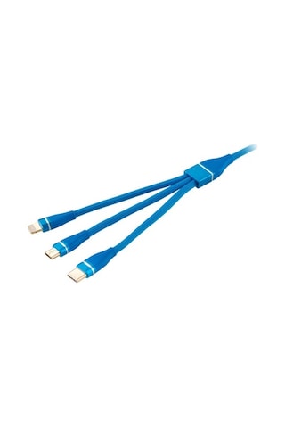 Mf Product 0060 3 In 1 Hızlı Şarj Kablosu 1.2 M Mavi