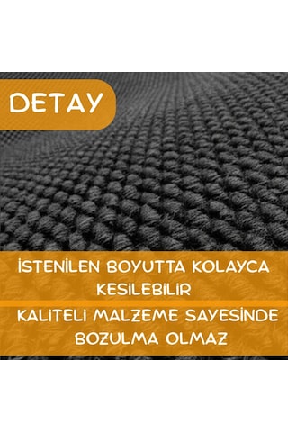 Çelik Halı Kaymaz İş Ofis Araç Oto Paspas 9mm Antrasit Antrasit