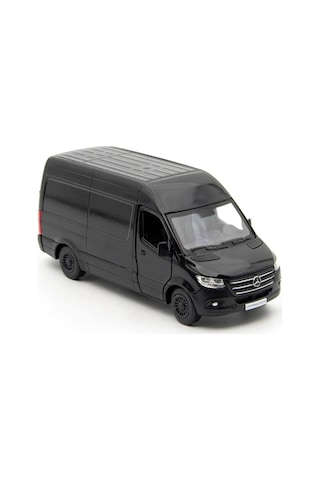 Kinsmart Mercedes-benz Sprinter 1:48 Ölçek Metal Çek Bırak Oyuncak Minibüs - Siyah Model Araba