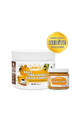 Mustang Nutrition Ballı Türk Kahveli Crunchy Fıstık Ezmesi 350 Gr 24,72 Gr Protein + 40 Gr Fıstık Ezmesi Hediyeli