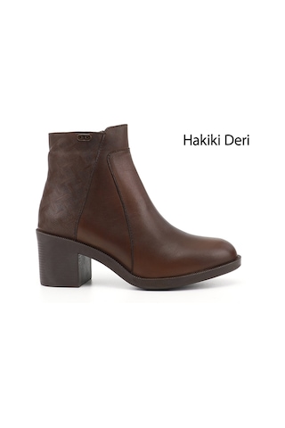 Gönderir Gönderi R Kadın Kahve Antik Fermuarlı Kalın Topuklu Hakiki Deri Bot Gkzb13453468