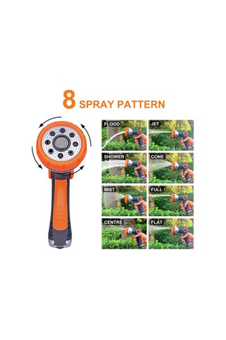 Singree 8 Ayarlanabilir Modlu Bahçe Hortumu Nozulu - Çim, Araba Ve Evcil Hayvanlar İçin Pratik Spreyleme Çözümü