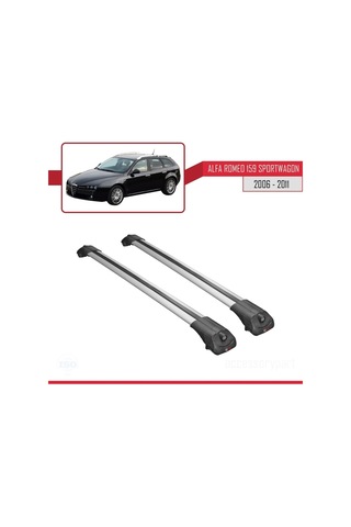 Alfa Romeo 159 Sportwagon 2006-2011 Arası İle Uyumlu Ace-1 Ara Atkı Tavan Barı Gri