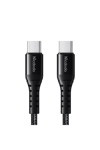 Mcdodo CA-5641 60 W Type-C To Type-C Şarj Ve Data Kablosu Siyah 1 M