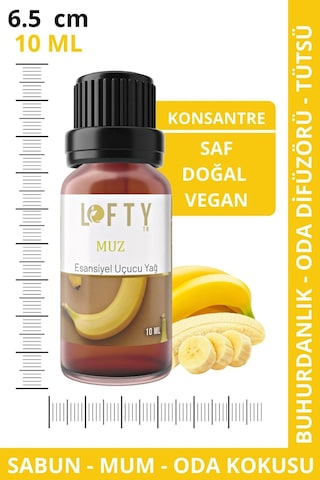 Lofty Muz Uçucu Yağ Buhurdanlık Esansı Oda Kokusu 10 ML