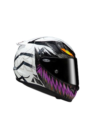 Kask Hjc Rpha12 Antı Venom 2 Marvel Mc8 Siyah/beyaz/lila