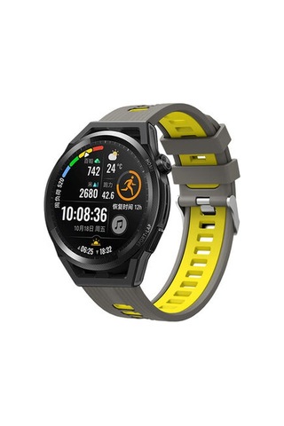 Huawei Gt2 42mm Krd-55 Silikon Kordon - Siyah-sarı