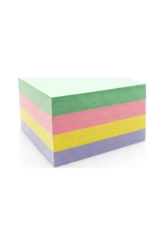 8x8 Cm Renkli Not Kağıdı 250 Yaprak Yapışkansız Kare Not Blokları Ofis Okul Ve Günlük Kullanım İçin