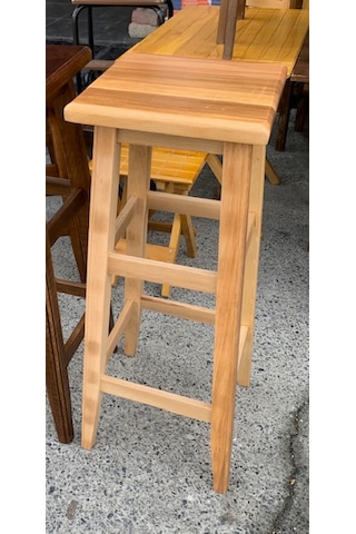 Ahşap Masif Bar Tabure 80 Cm 1.sınıf Gürgen Ağacından Natural