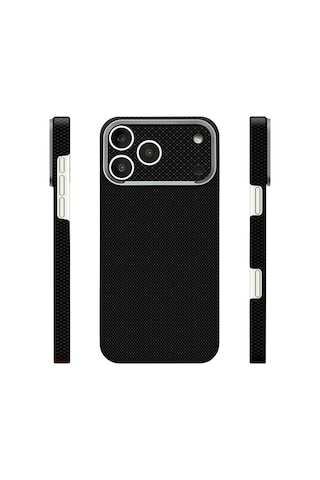 İphone 18 Pro Max Uyumlu Kılıf M-safe Şarj Özellikli Zore Paris Zerre Sert Pc Kapak Siyah