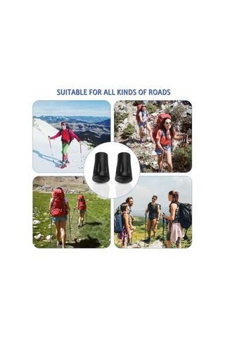 30 Adet/15 Çift 11 Mm Yürüyüş Sopası Ucu, Yürüyüş Sopası Ucu, Çoğu Yürüyüş Sopasına Uygun Yürüyüş Sopası Koruması İçin Nordic Yürüyüş Sopası Uçları Çok Renkli