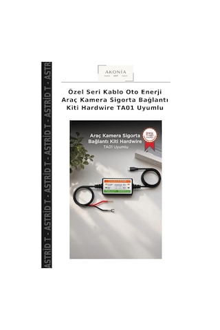 Özel Seri Kablo Oto Enerji Araç Kamera Sigorta Bağlantı Kiti Hardwire Ta01 Uyumlu