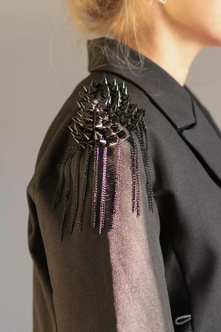 Sweet Night Omuz Askıları 2'li, Zincirli Broşlar 226185243 Siyah