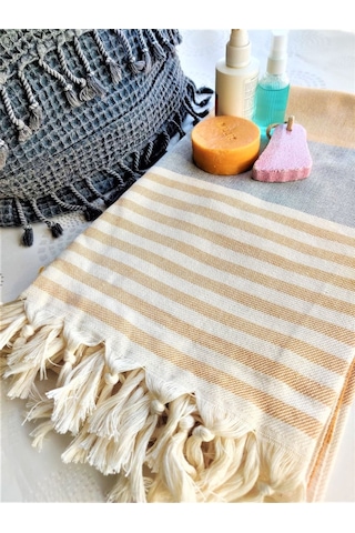 %100 Pamuk Banyo Havlusu, Peştemal, Hamam, Plaj Havlusu 100cm X 180cm Sarı