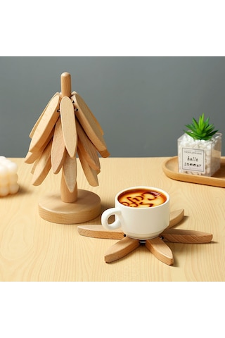 Adet Ağaç Tasarım Standı Ahşap Altlıklar Dekoratif Anti Haşlanma Isıya Dayanıklı Masa Matı Bardak Altlığı Ahşap Amerikan Servisleri Tencere B,l Diğer