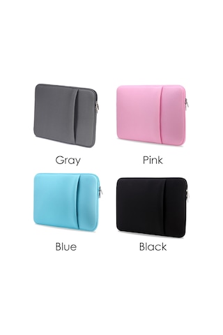 Yuntech01 11" Siyah Ultrabook Dizüstü Bilgisayar Tablet Kılıfı - Antistatik Köpük, Darbe Emici, Cep Ve Parça Saklama Fonksiyonu Siyah