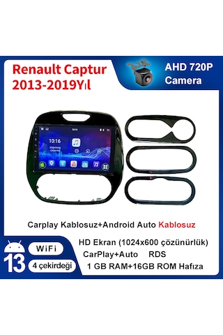 Renault Captur 2013-2019yıl 1gb Ram 16gb Multimedya Carplay
