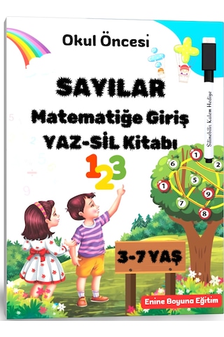 Okul Öncesi Sayılar Matematiğe Giriş Yaz-sil Kitabı