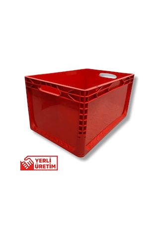 Alpbx 1.kalite Kırmızı Plastik Kasa 60x40x32 Cm - Kutu 65 Litre