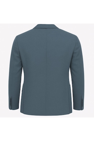 Plus Scorpion Erkek Slim Fit Blazer Ceket Tek Düğmeli Çift Yırtmaçlı Torba Cepli Yarım Astarlı Zümrüt Mavisi