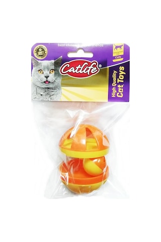 Catlife Çıngıraklı Sesli Büyük Boy Topaç Kedi Oyuncağı 9 CM