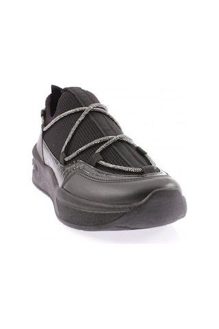 Dgn X29-1720-23y Kadin Kalin Taban Fileli Lastik İp Detayli Sneakers Ayakkabi X29-1720-R1534 Siyah