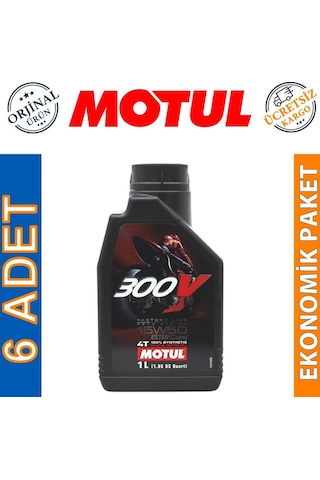 Motul 300V Fl 15W-50 4T 4 Zamanlı Motosiklet Motor Yağı 6 A 1 L
