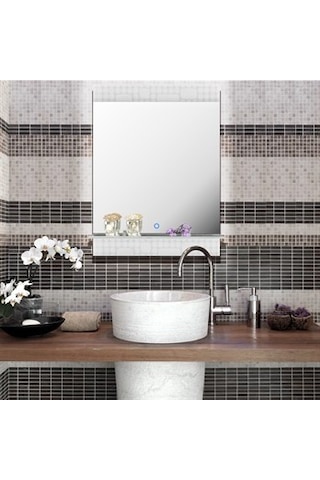 Vitale Doru Ledli Raflı Banyo Aynası Ak.l-145w3-s Krom