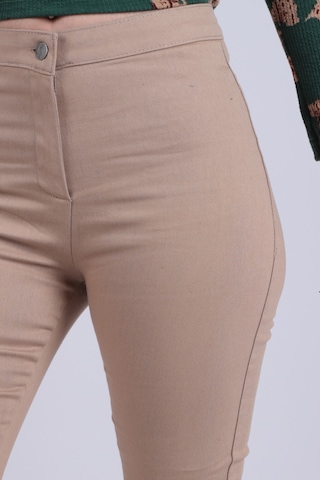Armonika Kadın Bej Yüksek Bel Dar Paça Pantolon Arm-26k136081
