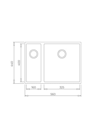 Teka Square 560 Tg Çift Hazneli Tezgahaltı Tegranite Eviye - Parlak Krem - 115260032