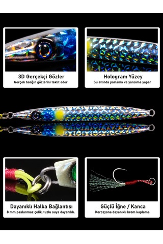 Jig, Zoka, Suni Yem, Glow Uv Metal Jig, 60gr 10cm Razor 60