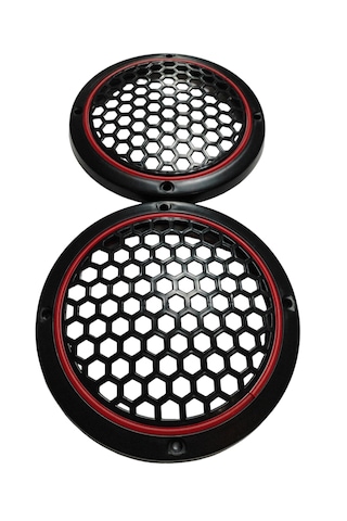 20cm Kırmızı Neon Ledli Hoparlör Kapağı 2 Adet