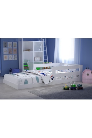 TulipLife TLPE118S 90x190 Genç ve Yetişkin Karyola 90x190 Yatak Uyumlu Beyaz Karyola