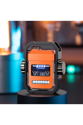 Cbtx Elektrikli Çakmak Çift Ark Elektronik Darbeli Çakmak Turuncu