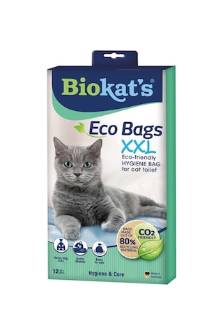 Biokats Eco Bags Kedi Kumu Doğa Dostu Hijyen Torbası XXL 12'li