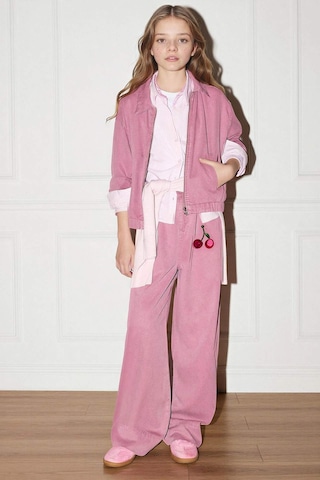 Defacto Wıde Leg Geniş Paça Tensel Pantolon Kız Çocuk G6368a826smpn429 Pembe-pn429