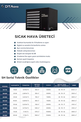 Dtagas 35kW  Doğalgazlı Sıcak Hava Üretici