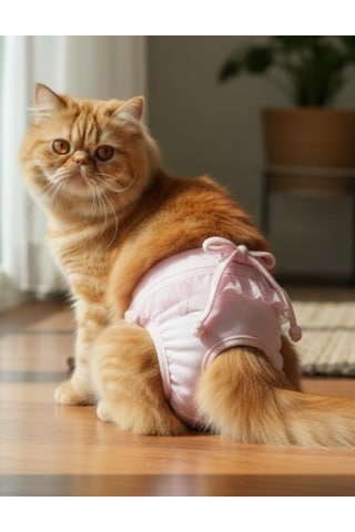 Rosie Pink Kedi İç Çamaşırı Regl Külot Don