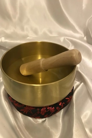 Tibet Çanağı Pirinç Çanı Kasesi Meditasyon Çanı Yoga Çanı Tibet Singing Bowl 16 Cm