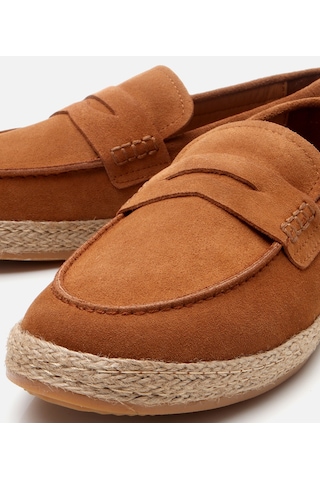 Hotiç Erkek Süet Deri Taba Hasır Detaylı Espadril 02ayh305520a370 Taba